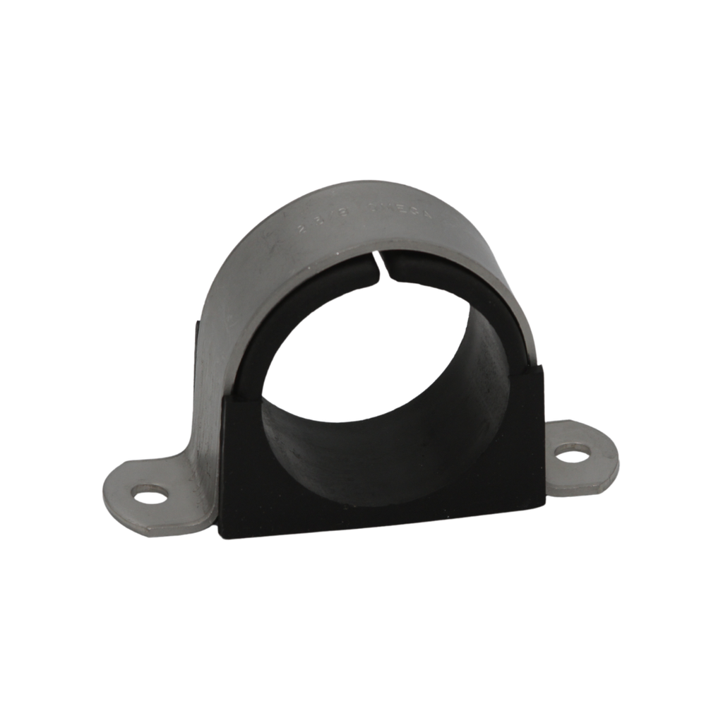 2-3/8” Tube OD Stainless Steel Cushion Clamp, Black