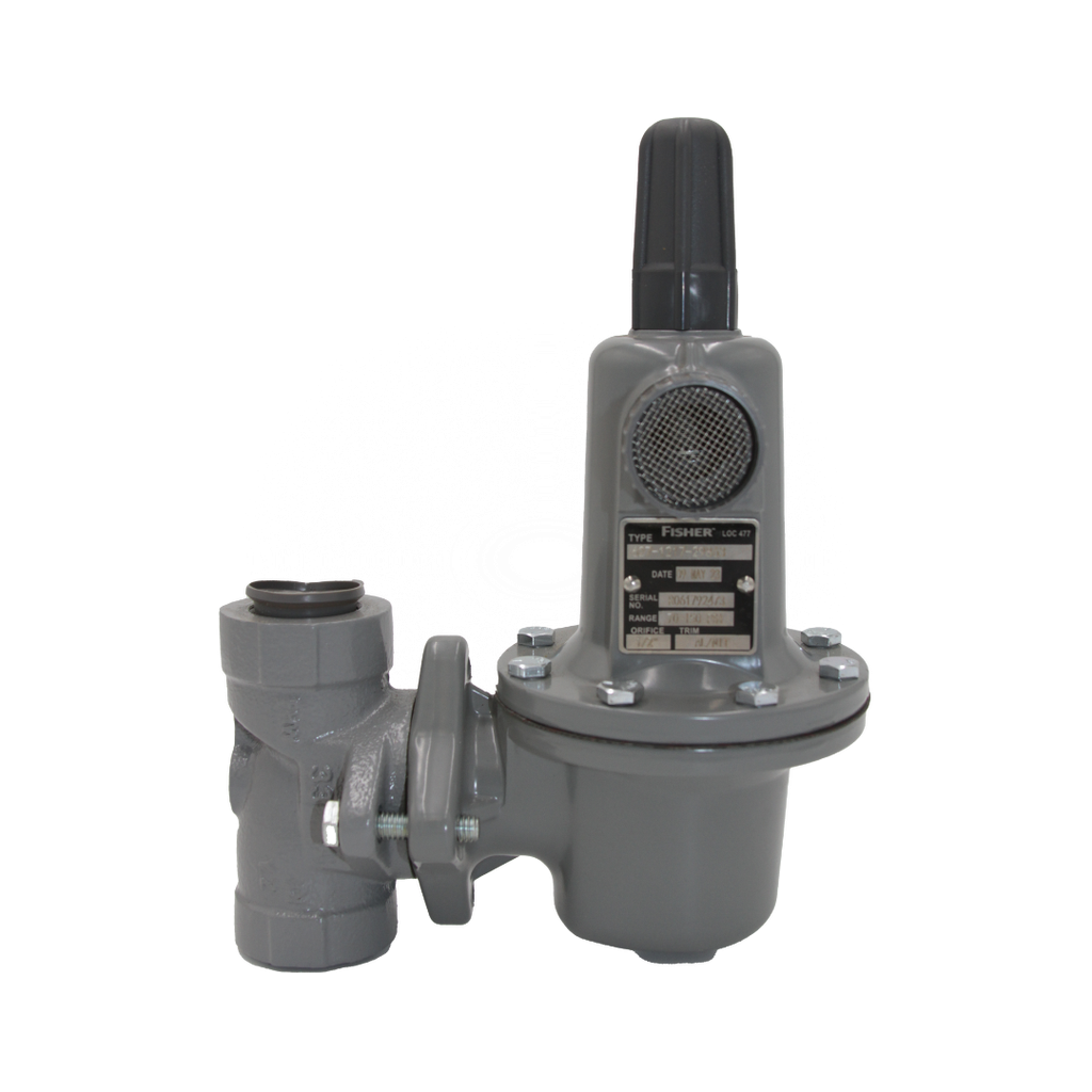 1” FISHER 627H REGULATOR VALVE ALUMINUM BODY,  ½” ORIFICE, 240-550PSI OUTPUT, NBR DISC