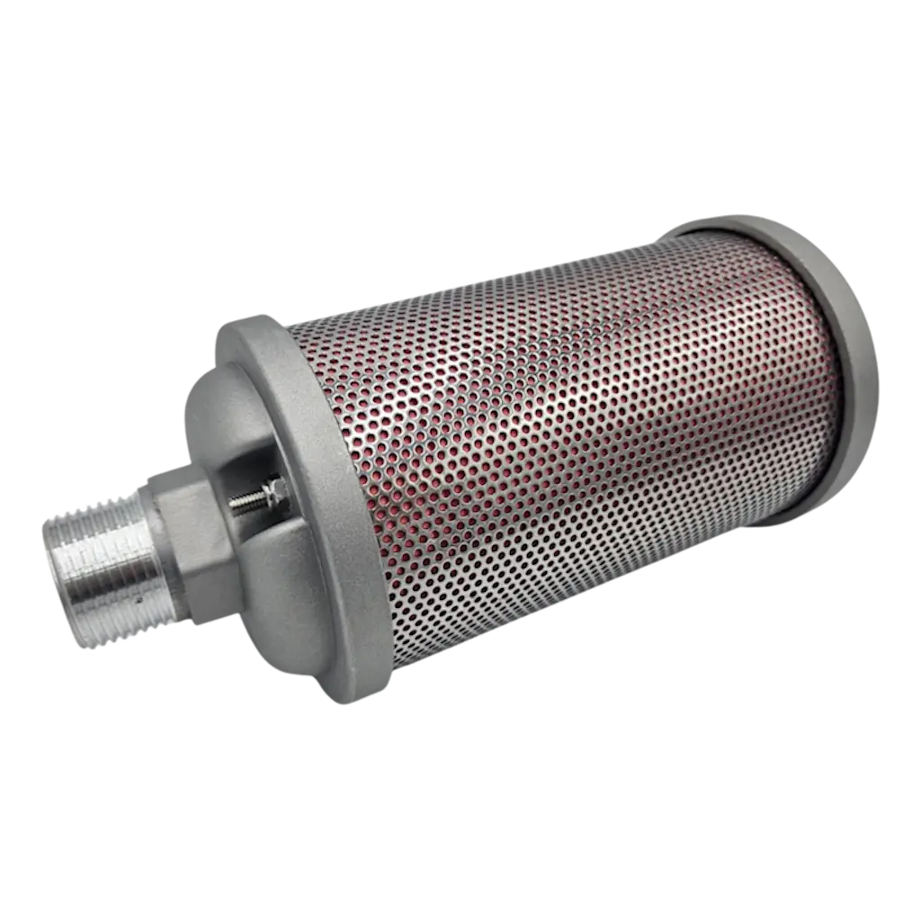 1” BSPT POLYMER SILENCER MUFFLER WITH RELIEF